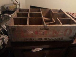 Vintage Wooden Soda Crate/ Wood BoxQUEEN - O SPARKLING BEVERAGES.  Buffalo NY 5