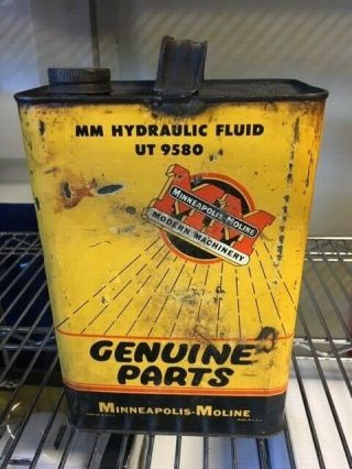 Minneapolis Moline Hydraulic Fluid Can 1 Gallon