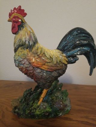 Large Scale 10 " Height Farm Country Rooster Chicken Figurine Home Decor Statue