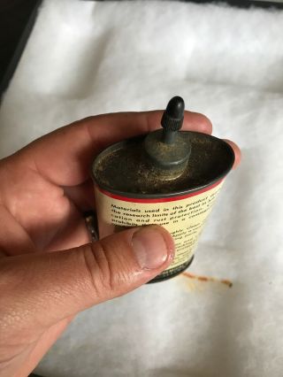 Vintage Handy Oiler Gun Oil Can Tin Lead Top Vantrol Reel Household Oil Chicago 5