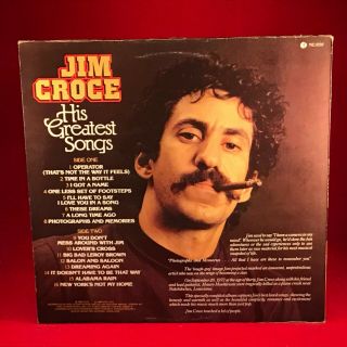 JIM CROCE His Greatest Songs 1980 UK Vinyl LP EXCE Time In A Bottle hits best of 2