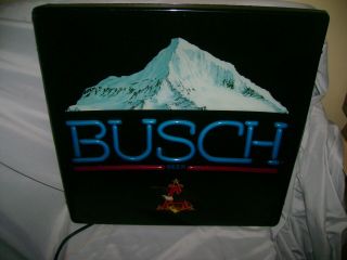 Vintage Busch Beer - Light Up Anheuser Busch Advertising Bar Sign