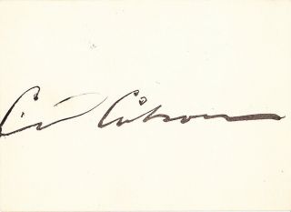 Charles Dana Gibson.  Artist,  Illustrator.  Created " Gibson Girl " - Signed Card