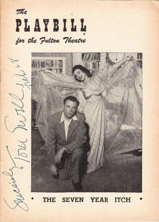 The Seven Year Itch 1953 Playbill Signed By Tom Ewell In Tony Award Winning Role