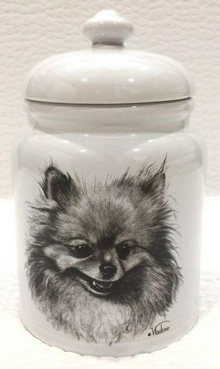 Rosalinde Pomeranian Vladimir Tzenov Mfa Best Of Show Dog Treat Jar Canister Ex