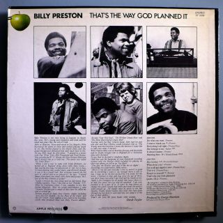 BILLY PRESTON ON BEATLES ' LABEL w/ERIC CLAPTON ULTRA - RARE ORIG ' 69 WITHDRAWN LP 3