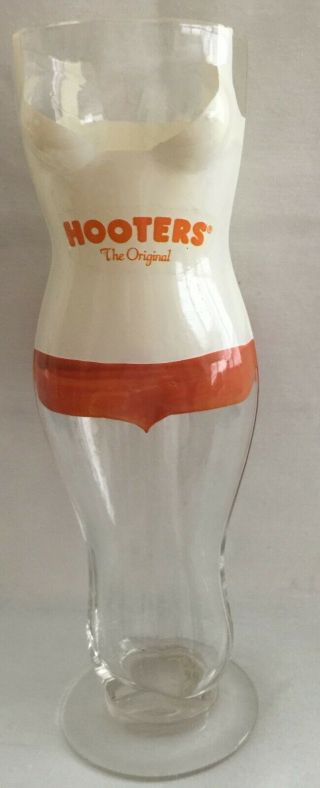 Hooters Body Shaped Painted Tall Beer Glass The