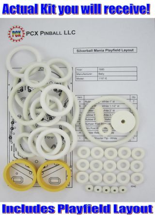 1980 Bally Silverball Mania Pinball Machine Rubber Ring Kit
