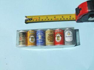 Vintage 6 Miniature Beer/Lager Tins John Smiths Stout,  Lorimers Ale,  Beckers 2