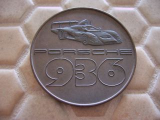 Porsche 936 Racecar Official Christophorus Calendar Coin Medal Token 1980.