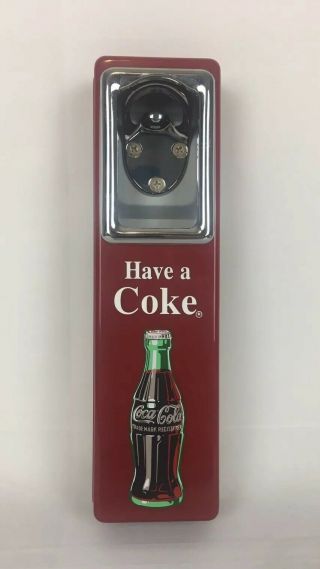 Coke Coca Cola Bottle Opener and Cap Catcher Wall Mount Stationary 2
