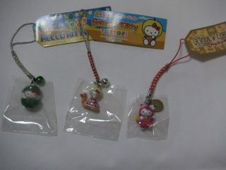 Hello Kitty Japan Mascot Strap Key Chain Charm Netsuke Phone Limited X 3 11