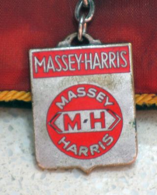VINTAGE Massey Harris Tractor Ad PROVE THE DIFFERENCE key chain keyring Key Ring 3