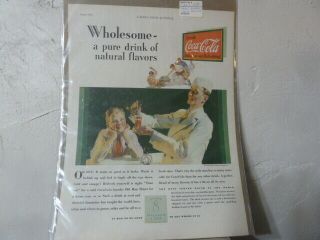 1929 Vintage Ad For Coca Cola Art " A Pure Drink Of Natural Flavors "