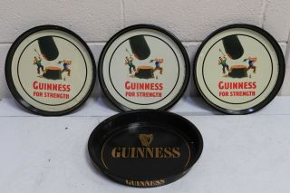 4 X Authentic Vintage Guinness Drinks Trays - 223