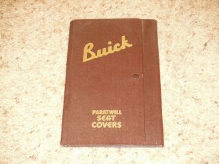 Buick Paratwill Seat Covers Advertising Folder With Swatches 1949