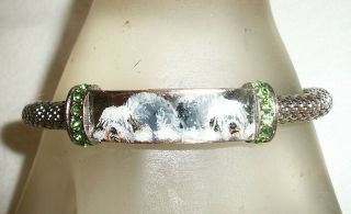 Hand Painted Old English Sheepdog Stretch Bracelet