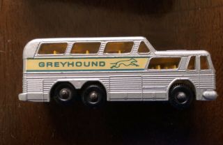 Vintage 1960 ' s Lesney Matchbox 66 Greyhound Coach Bus w/F Box 3