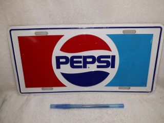 Vintage Pepsi - Cola License Plate Old Stock Nos In Plastic Embossed