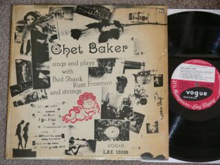 Chet Baker Sings And Plays With Bud Shank,  Russ Freeman And Strings Lp Uk Vogue