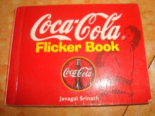 Old Vintage Coca Cola Co.  Cricket Flicker Book From India 1998