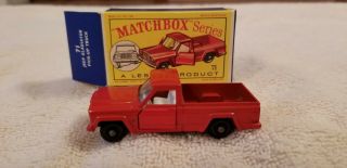 Vintage 1960s Matchbox 71 Jeep Gladiator Pickup Truck With Box