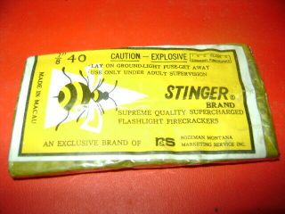 Stinger Brand Firecracker Label,  40 