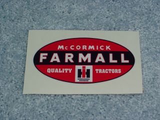 Ih International Harvester Mccormick Farmall Tractor Decal Sticker