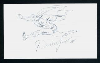 Dennis Janke Dc Comic Book Artist Superman Signed 3x5 Sketch Card C14386