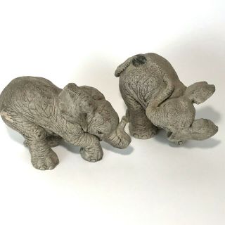 The Herd Martha Carey Elephants Scratch And Sniff Figurines - Marty Sculptures