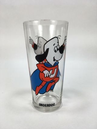 Vintage Pepsi Underdog Drinking Glass Cup Collector Series Leonardottv