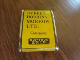 Vintge Caterpillar Tape Measure Street Robbins Morrow Ltd Bucyrus Erie 1 1/2 X 2