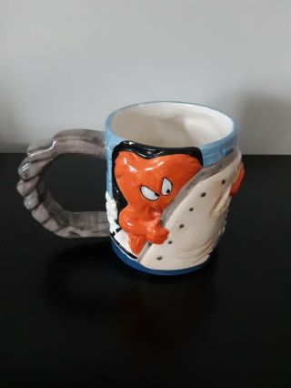Warner Bros Looney Tunes Vintage 1995 Mug Gossamer And Bugs Bunny 3D Ceramic 3