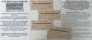 Mechanical Engineer Westinghouse Electric Railway Transit Document Signed Checks