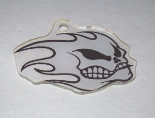 No Fear Pinball Machine Plastic Promo Key Chain 1995 Nos Skull Williams