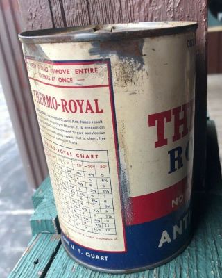 Vintage Thermo Royal Anti Freeze Can 1 Quart Publicker Phila PA SHIPS USA 5