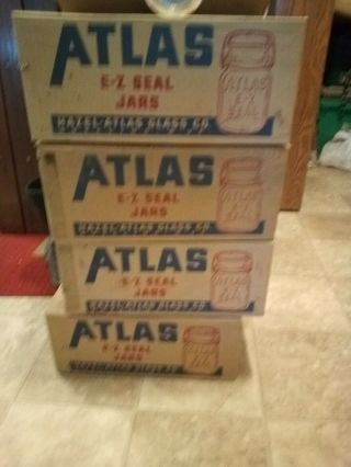Case Atlas E - Z Seal Bail Wire Jars 12 Pint