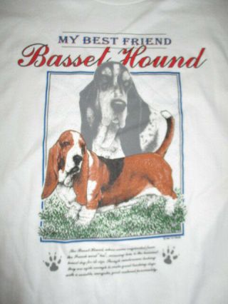 Vintage 1996 My Best Friend Basset Hound (xl) T - Shirt