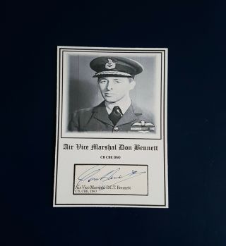 Raf Wwii Bomber Command Pathfinder Avm Don Bennett Cb Cbe Dso Signed