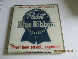 Vintage Pabst Blue Ribbon Sign - 10 " X 10 " - - 2173