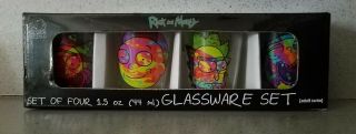 Rick And Morty 4 Pack Shot Glass Set
