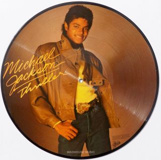 Michael Jackson Lp Thriller Usa Picture Disc Vinyl,  Sticker