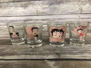 Betty Boop Shot Glasses Set Of 4