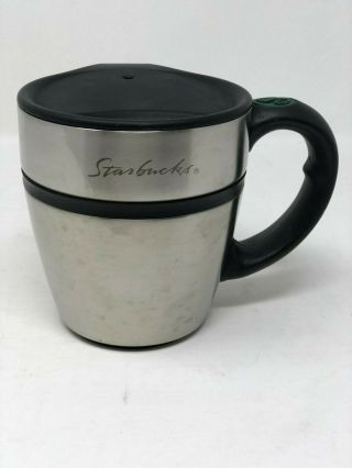 Vintage 2001 Starbucks Barista Travel Mug Tumbler Stainless Steel 12 Fl Oz
