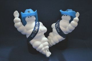 2 X 5 " Michelin Man Doll Figure Bibendum Advertise Collect,  Freeship,  Hat