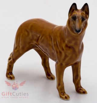 Porcelain Figurine Of The German Belgian Shepherd Dog