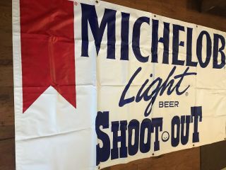 Vintage Michelob Light Beer Golf Shoot - Out Vinyl Sign/banner