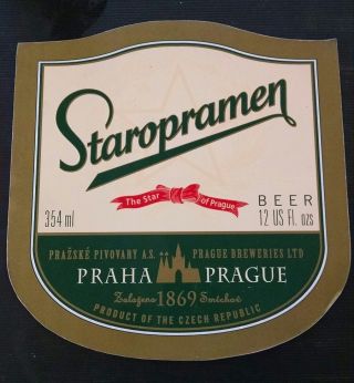 Staropramen Beer Czech Republic Prague Metal Template Rare Signs L1