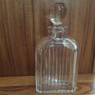 Vintage Atlantis Cut Crystal Whiskey Liquor Decanter Bottle Estate Find Ribbed