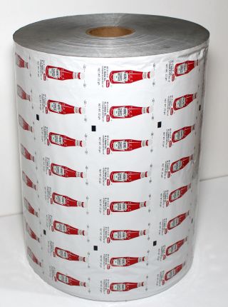 18 Inch X 25 Feet Vintage Heinz Ketchup Packet Foil Paper 4 Decorating Wrapping